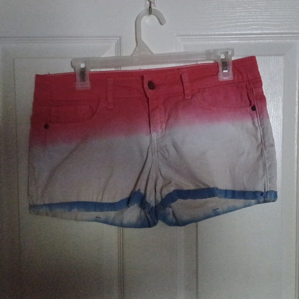 Lei red white and blue ombre shorts